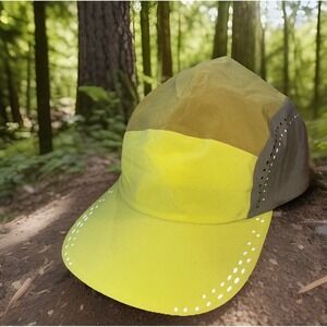 Lululemon Cap Women Seawheeze Yellow Grey‎ Green 3 Tone Ultra Run Lightweight